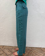 Costanza turchese in lino