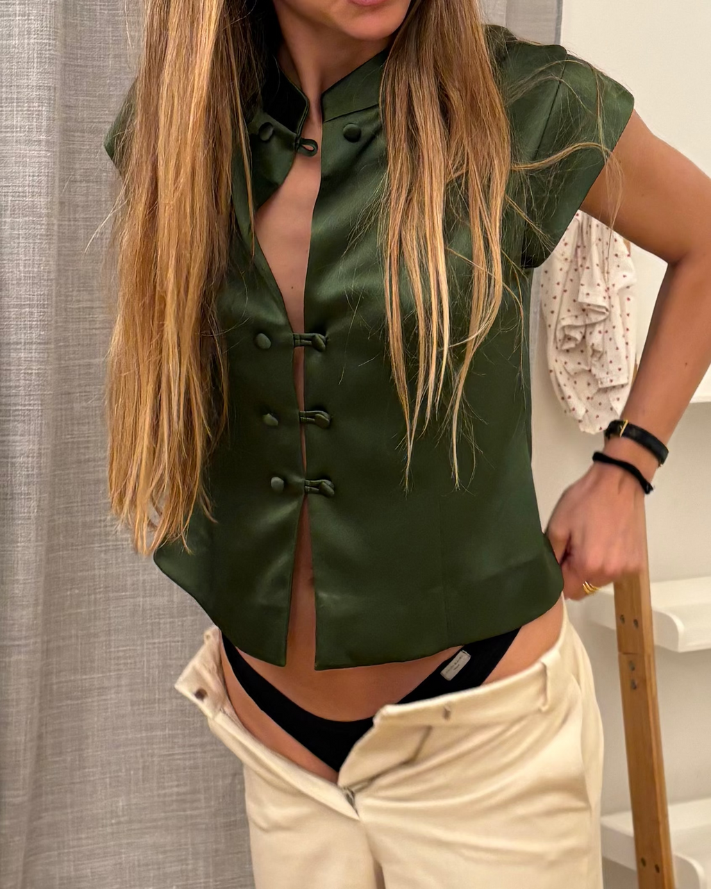 Amanda militare in mista seta