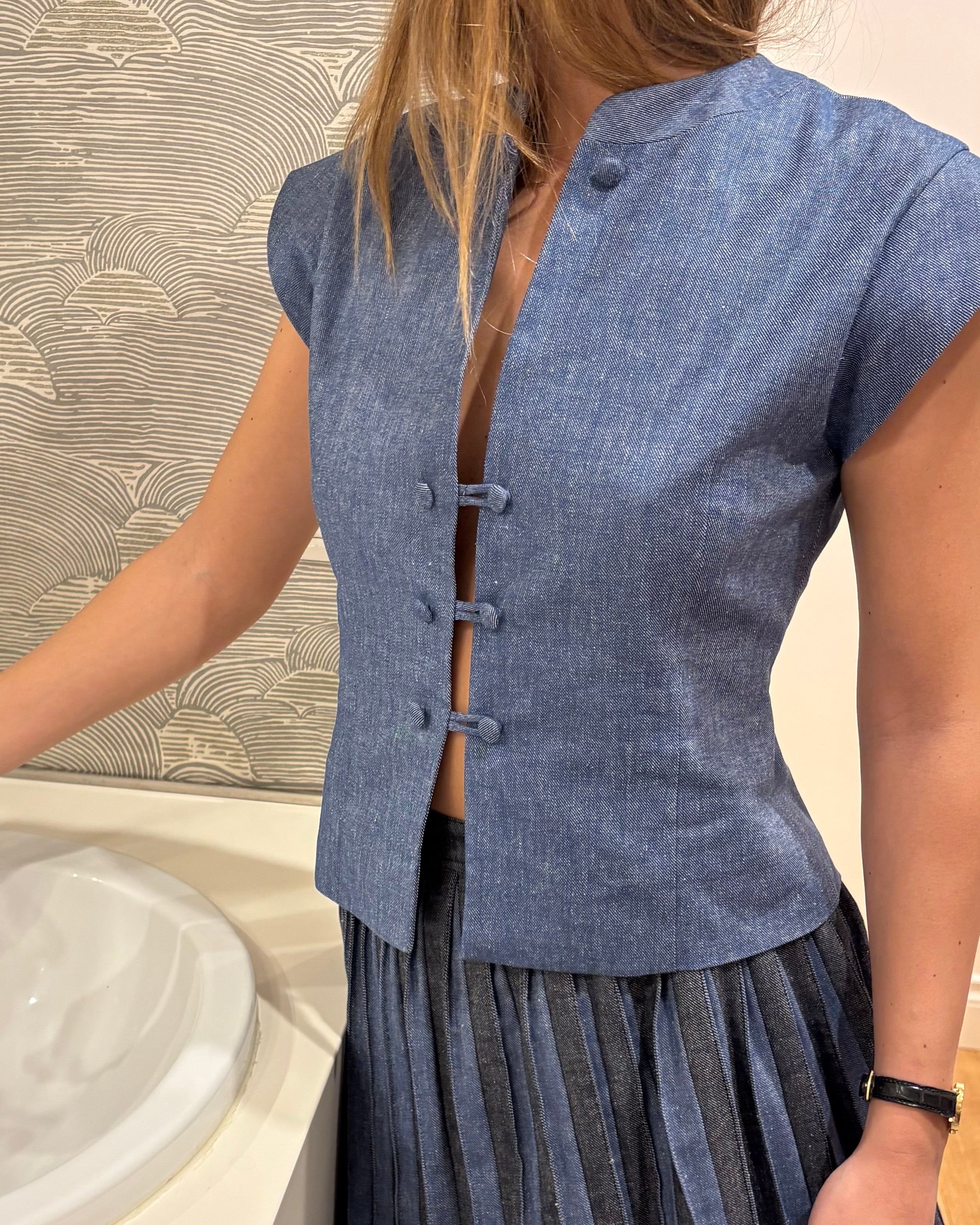 Amanda jeans chiaro in lino