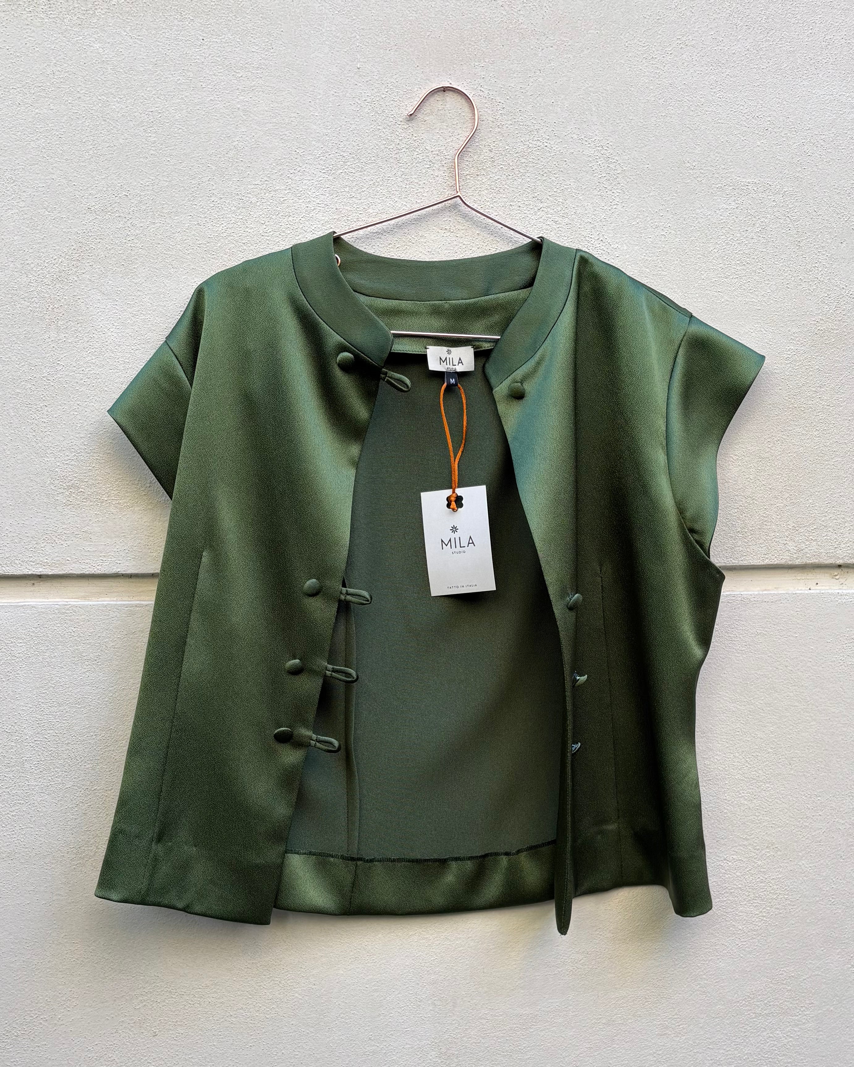 Amanda militare in mista seta