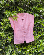 Amanda fiammato arancio in lino