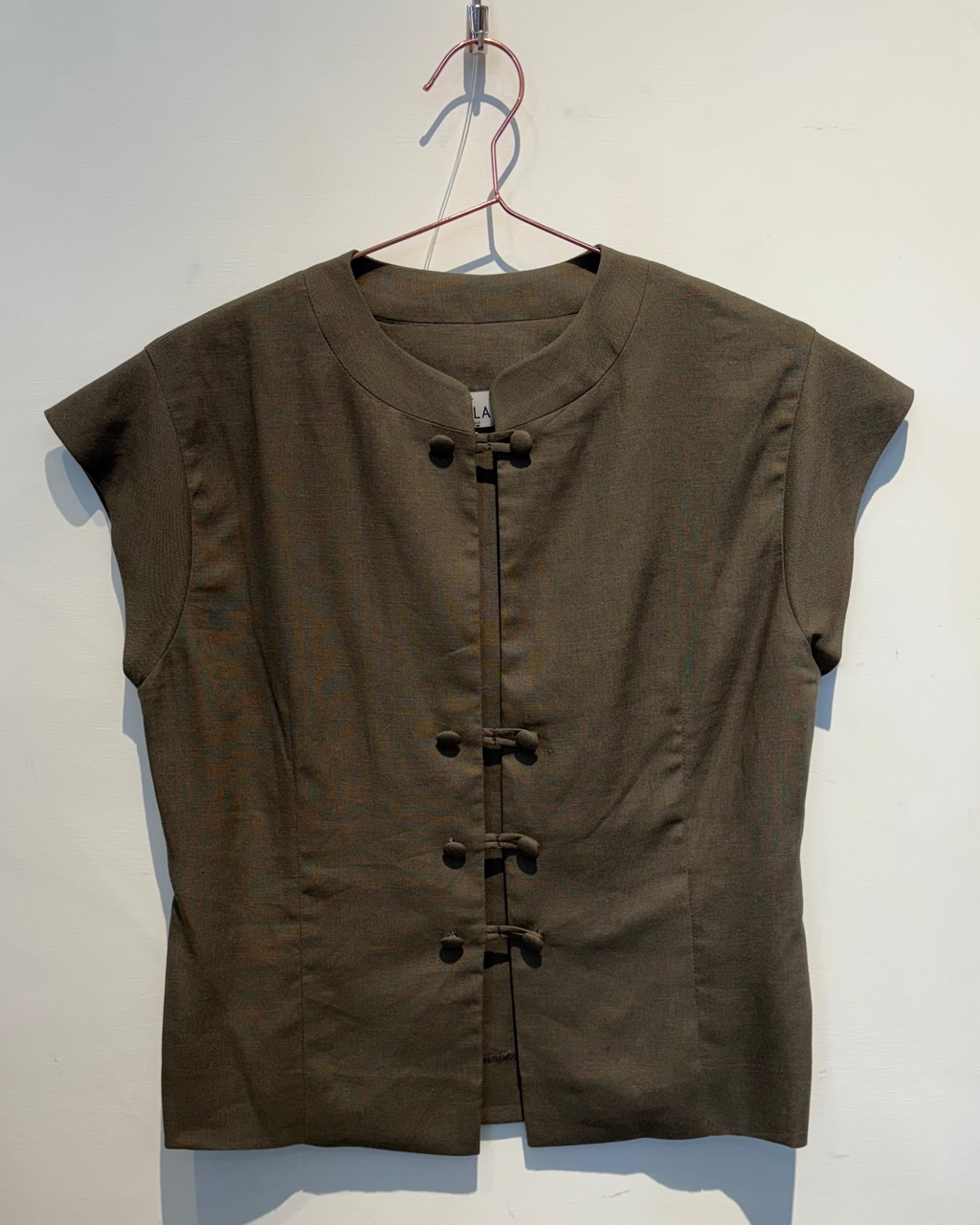 Amanda verde militare in lino