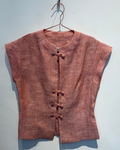 Amanda fiammato arancio in lino