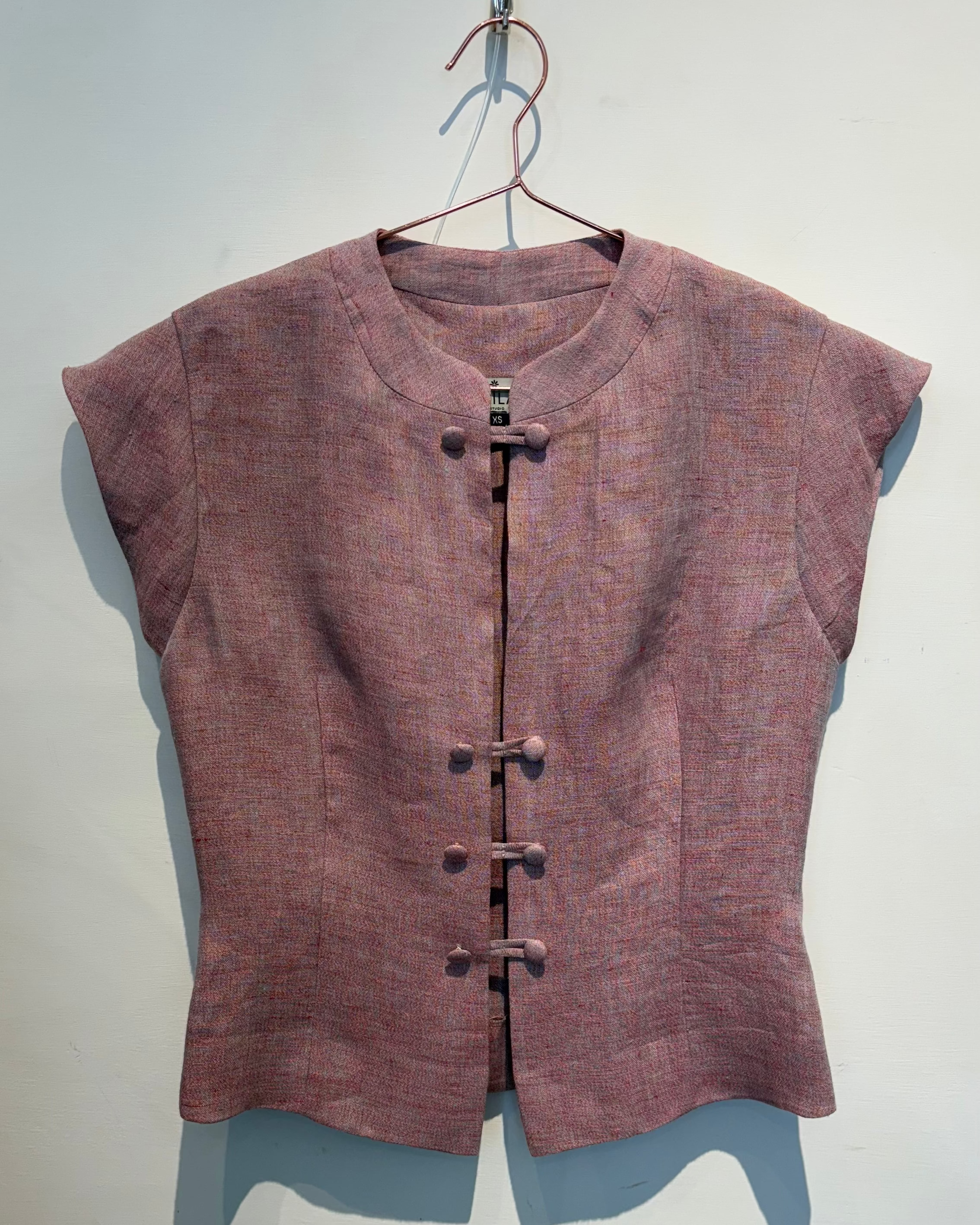 Amanda mélange rosa rosso in lino
