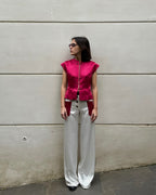 Amanda fragola in mista seta