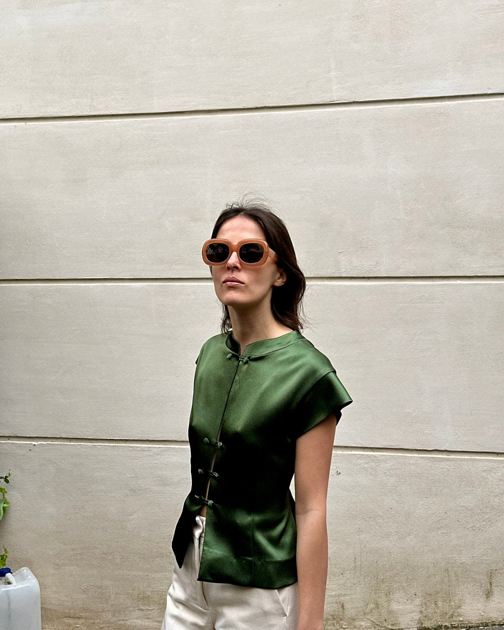 Amanda militare in mista seta