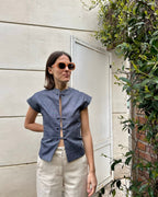 Amanda jeans scuro in lino