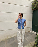 Amanda jeans chiaro in lino