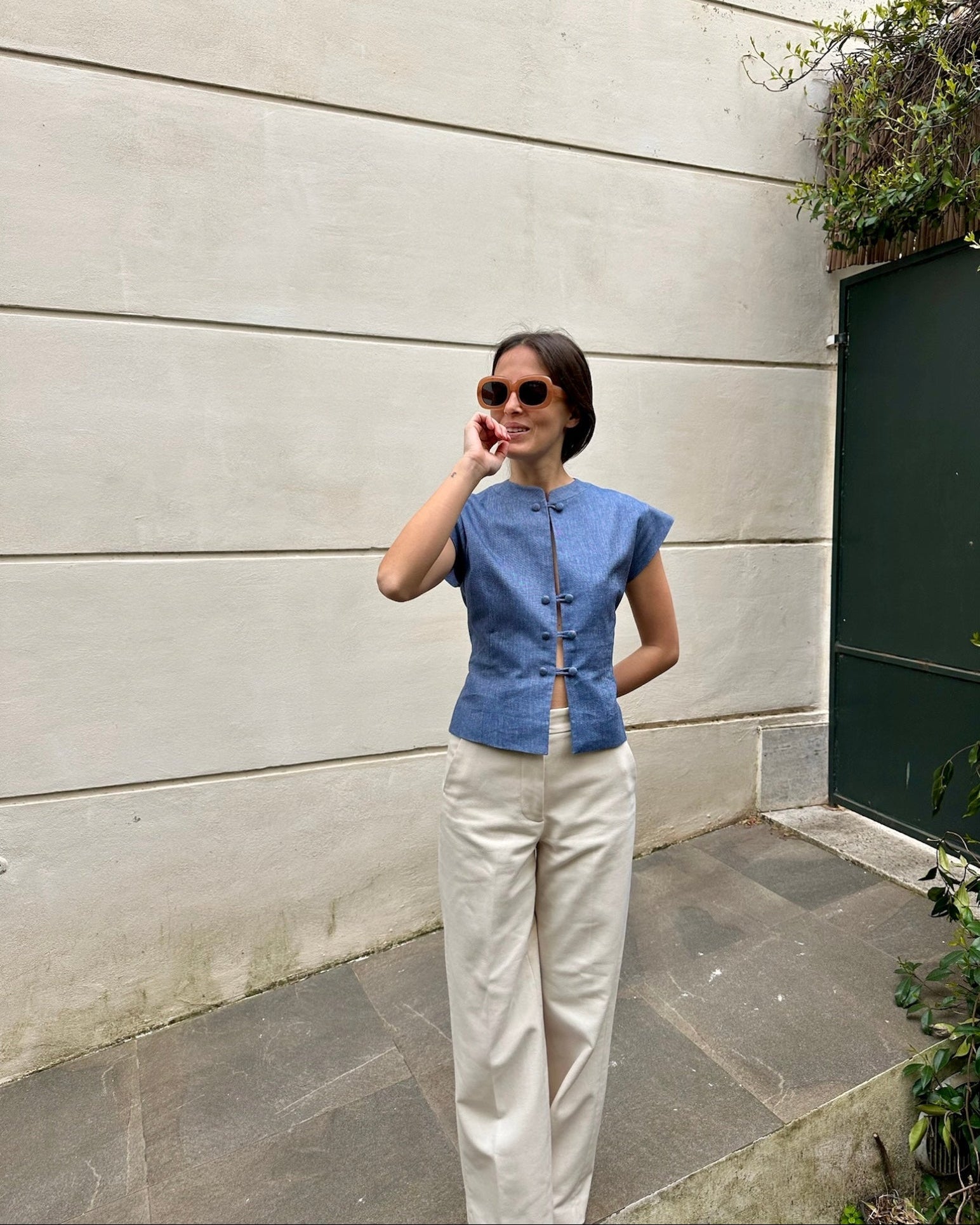 Amanda jeans chiaro in lino