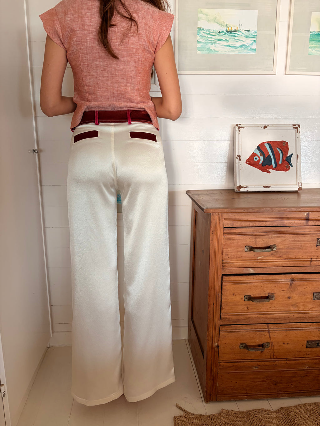 Mila pantaloni in mista seta